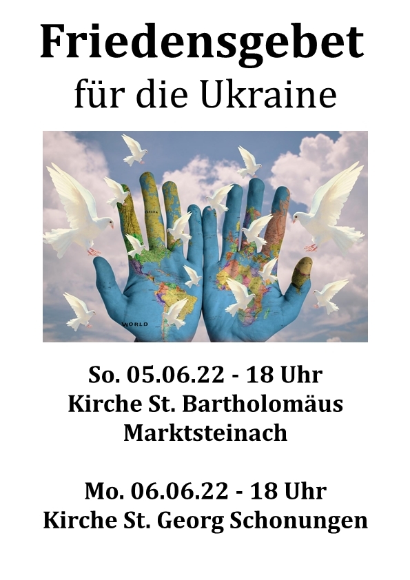 2022 06 Friedensgebet Urkraine Plakat